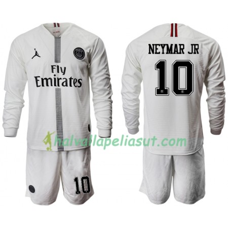 Jalkapallo Pelipaidat Paris Saint-Germain NEYMAR JR 10 Jodan Valkoinen Lasten 3 Paita 2018-2019 Pitkähihainen